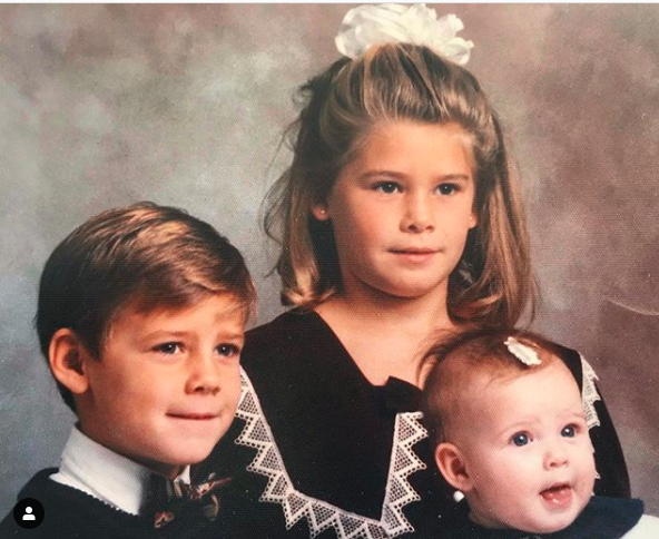 31 years old, Canadian actor Steve(left) with his siblings at an early age.
